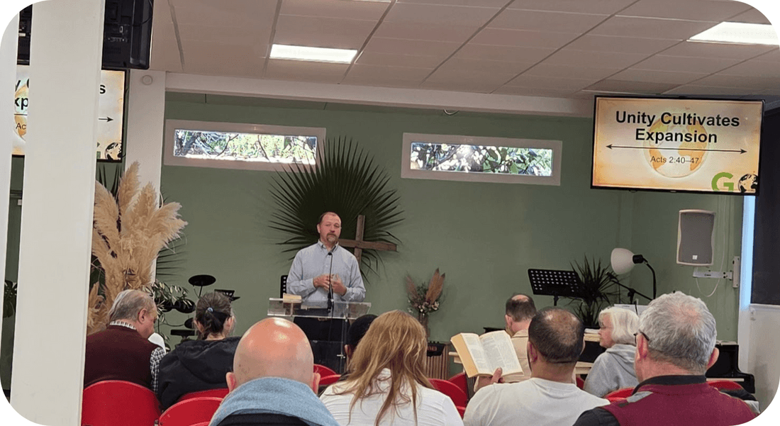 ICC Marseille gathered together for a Sunday worship service